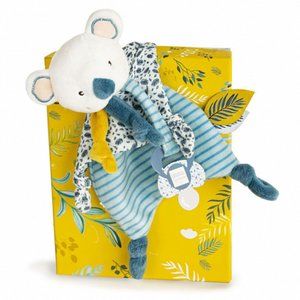 DouDou Et Compagnie Paris Yoka the Koala Blanket with Pacifier Holder